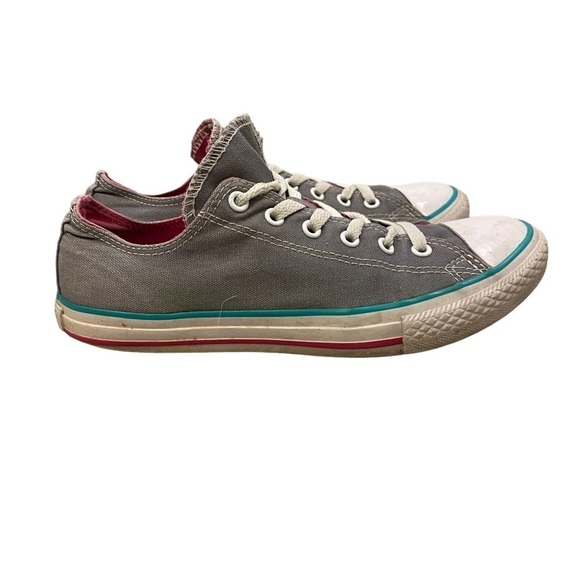 CONVERSE Chuck Taylor All Star Youth Athletic Shoe Girls Size 5 646172F Gray - Picture 4 of 8